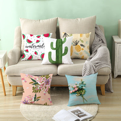 Fruit Home Decor Sofa Cushion Cover Cactus print Cushion Cover Zipper 