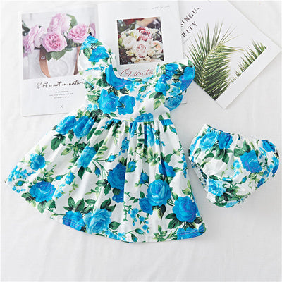 Cotton Baby Ruffled Floral Print Dress simple and stylish products informations packing list Cotton Baby Ruffled  Floral Prints Dress simple and stylish  